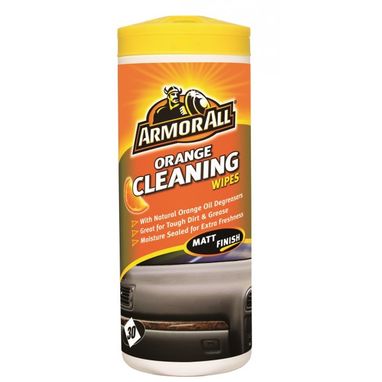 ARMORALL Dashboard Cleaning Wipes - Orange - Tub Of 30