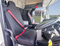 Renault C, K, & T Series HGV - Driver Seat Cover Black (Fixed Headrest)
