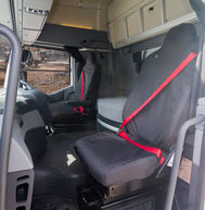Renault C, K, & T Series HGV - Passenger Seat Cover Black (Fixed Headrest)